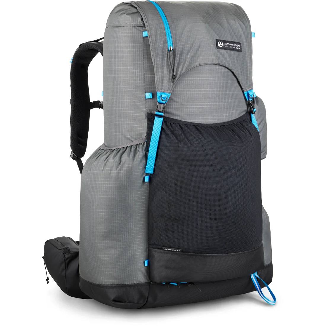 Gossamer Gear Mariposa 60 Backpack - Grey / Small / S/M Curved PVT Hipbelt